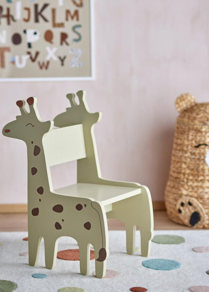 Kinder Holzstuhl PIPPA Giraffe 2er Set - Kinderzimmermöbel