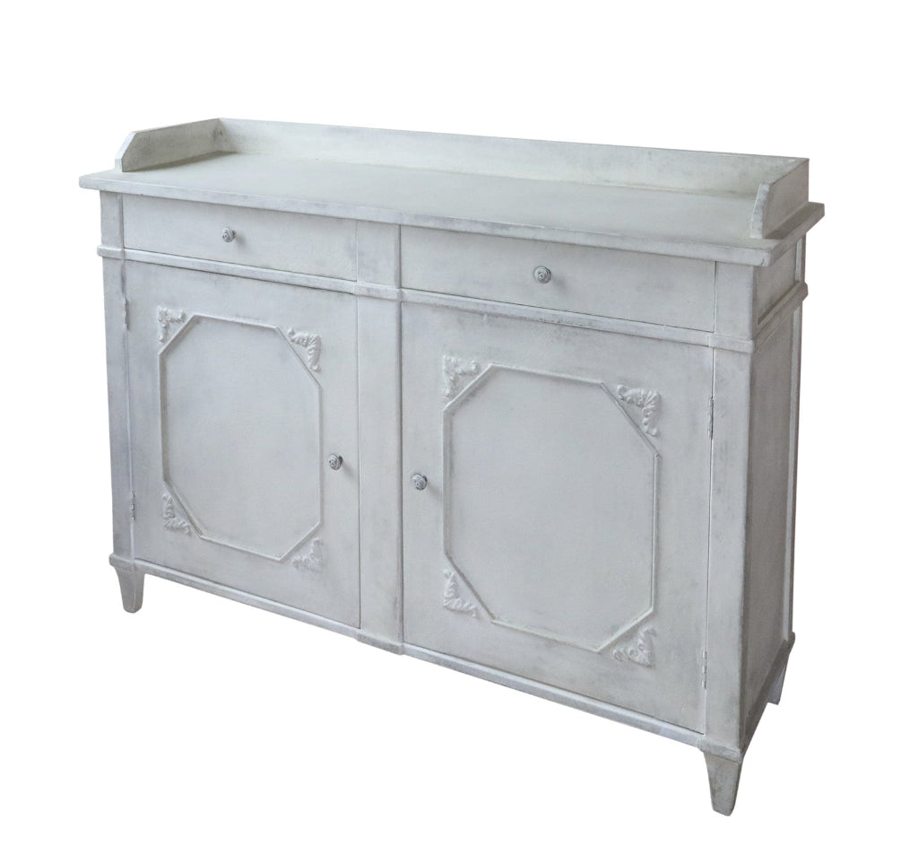 Landhaus Kommode im shabby chic Look mit Kassettentüren