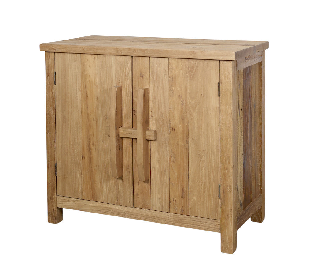 Landhaus Sideboard JELLE H 72,5 × B 80 × T 43 cm aus Holz in warmer natürlicher Optik
