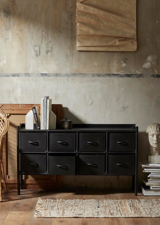 Metall Anrichte mit 8 Schubladen industrial