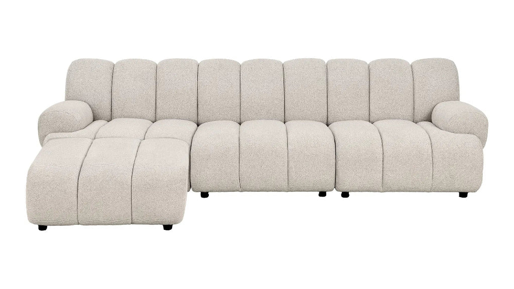 Modulsofa sandfarben 3,5 Sitzer modern