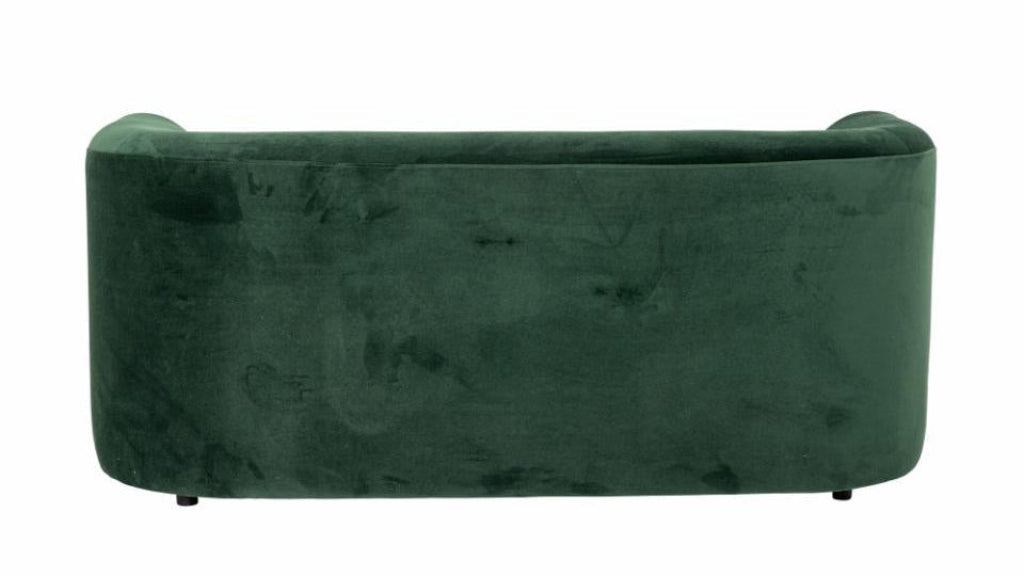 Samt Sofa grün 2 Sitzer runde Formen