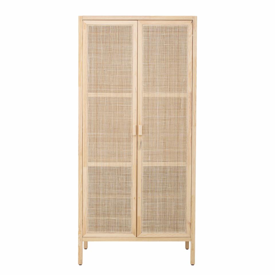 Rattan Kleiderschrank H 180 cm, moderner Landhausstil