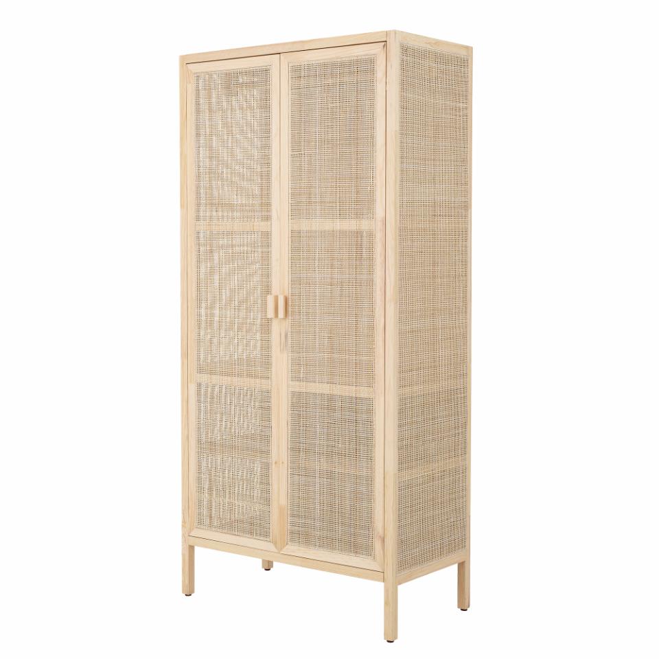 Rattan Kleiderschrank H 180 cm, seitlich