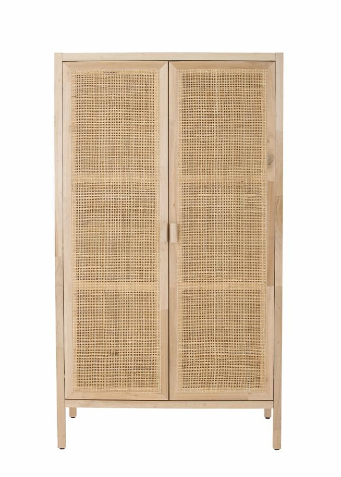 Landhaus Rattan Schrank  Höhe 150  cm, nordisch frisches Design