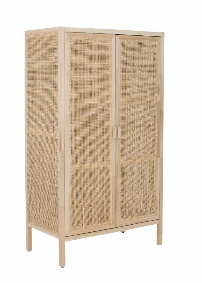 Landhaus Rattan Schrank  Höhe 150  cm, Aufbewahrung mit viel Stauraum