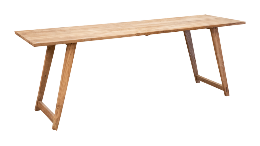 Schreibtisch JACK aus recyceltem Teakholz 205x64x76 cm