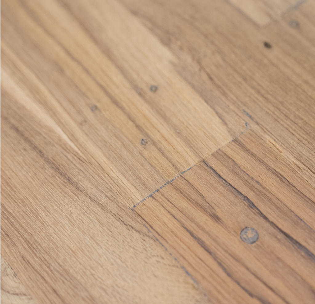 Schreibtisch JACK aus recyceltem Teakholz 205x64x76 cm
