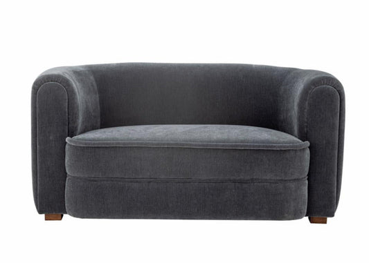 Samt Sofa MARLA 2 Sitzer blau