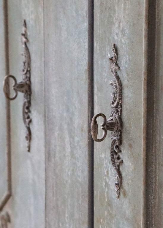 Landhaus Kommode STEFF antik opal-blau B 142 cm 