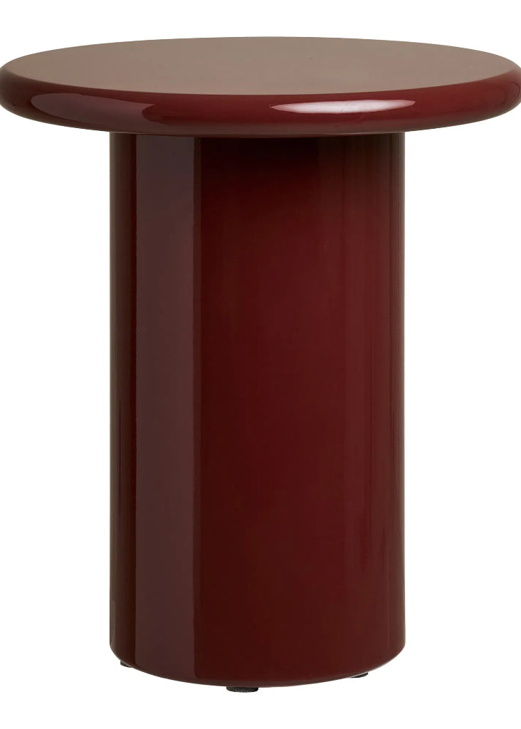 Beistelltisch rund D 45 cm rot-burgundi - modernes Design