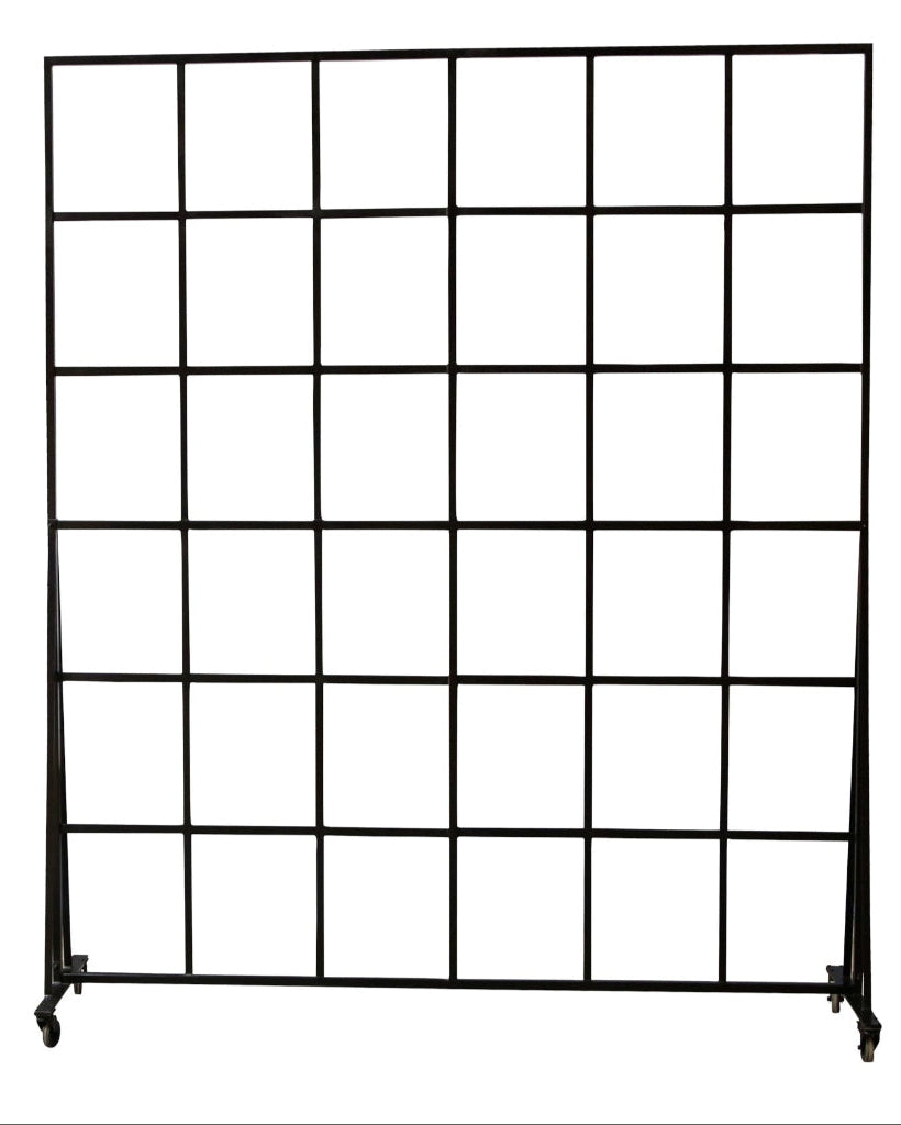 Metall Trennwand auf Rädern mit 36 Fenstern