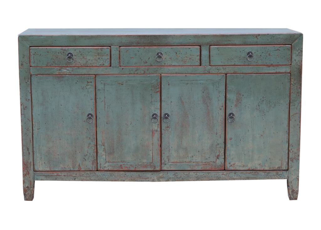 Sideboard Shabby Blau 149x42x91 cm - Unikat aus Holz