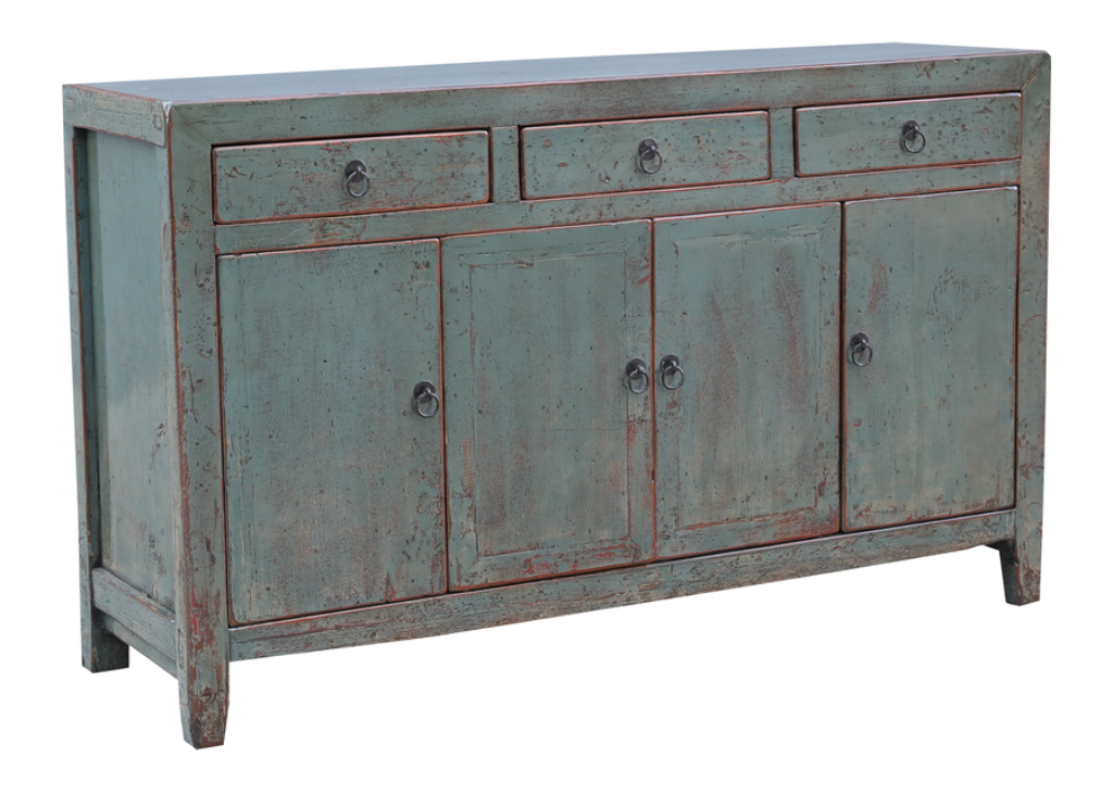 Sideboard Shabby Blau 149x42x91 cm - Unikat aus Holz