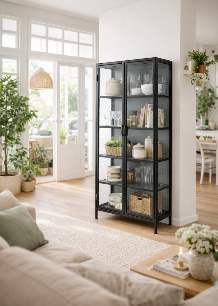 Metall Vitrine HELLO 175x80x35cm Industrial Design