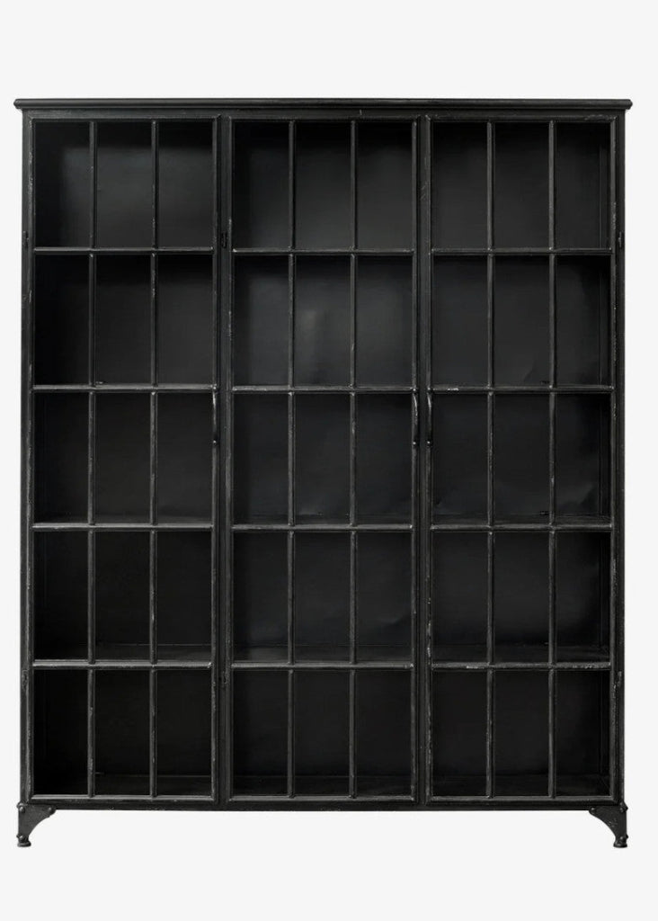 Metall Vitrine ELIN 3 Türen H 180 x B 150 cm - Industriedesign