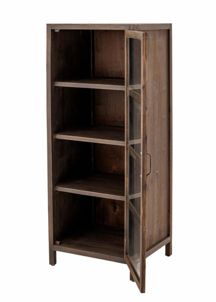 Vitrine im Landhausstil vintage braunes Holz