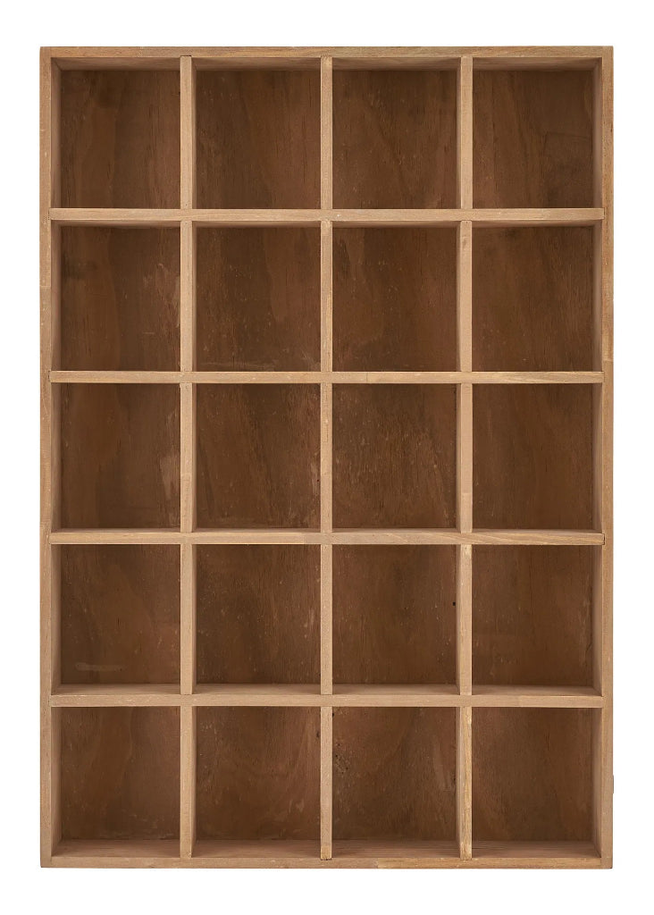 Holz Wandregal 20 Fächer Landhausstil