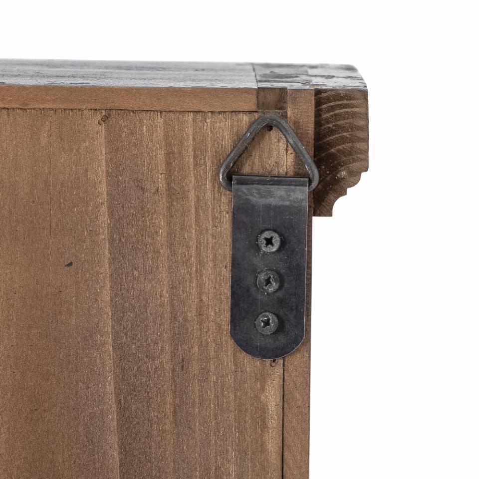 Wandvitrine schwarz 122cm - Shabby Chic Landhaus, Wandaufhaengung