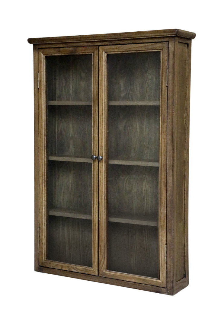 Wandvitrine LILLY H 120 cm natur-Holz im Landhausstil