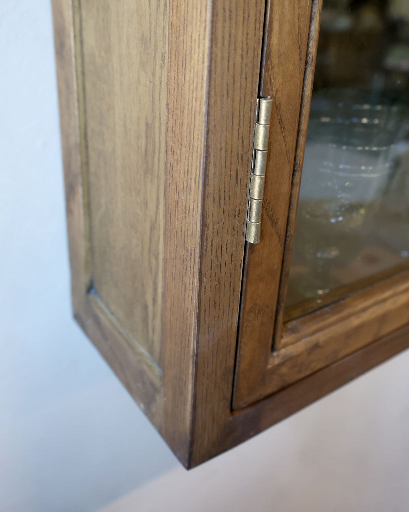 Wandvitrine LILLY H 120 cm natur-Holz im Landhausstil