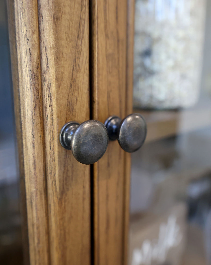 Wandvitrine LILLY H 120 cm natur-Holz im Landhausstil