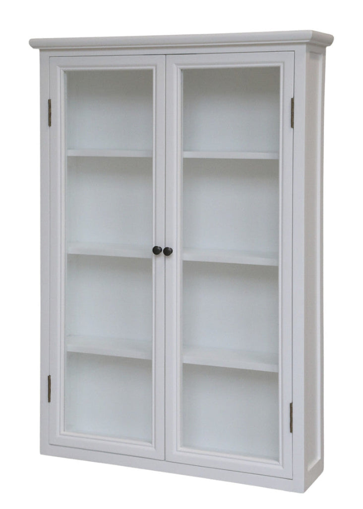 Wandvitrine LILLY H 120 cm weiß im Landhausstil