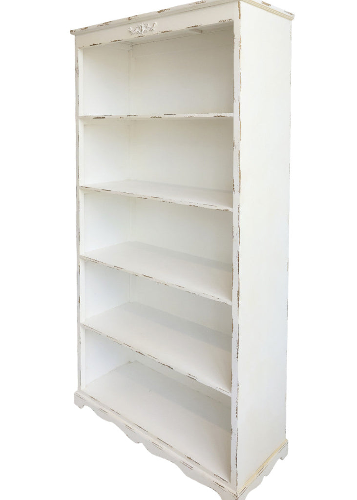 Regal Schrank antik weiß - 5 Fächer Landhausstil