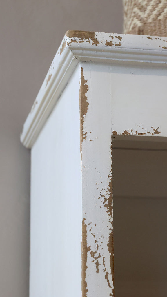 Regal Schrank antik weiß - 5 Fächer Landhausstil